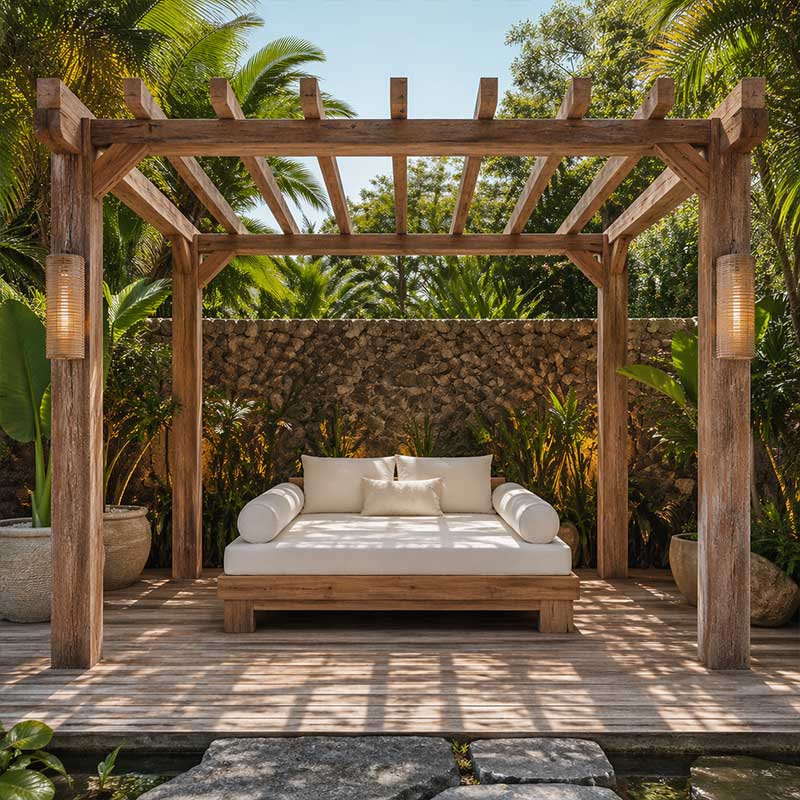 Pérgolas de madera para dormir
